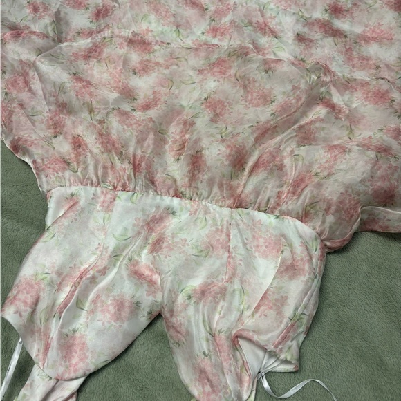 Lulu's Pink Floral Tiered Midi Dress - Picture 4 of 5